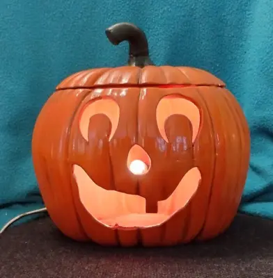 Vintage Lighted Jack-o'-Lantern Toothless Pumpkin 1979 Scioto Molds - Halloween • $39.99