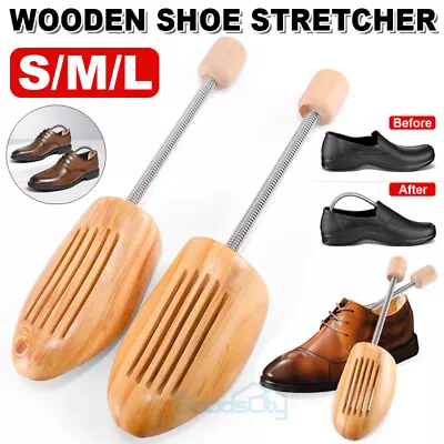 1Pair 2-way Wooden Shoe Stretcher Shoe Tree Shaper Anti Crease Men Women US 4-13 • $8.79