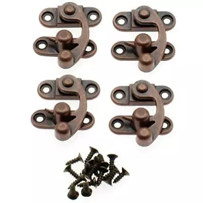 Antique Vintage Lock Clasp Right Latch Hook Hasp4 Pack Zinc Alloy Hook Latch... • $15.96