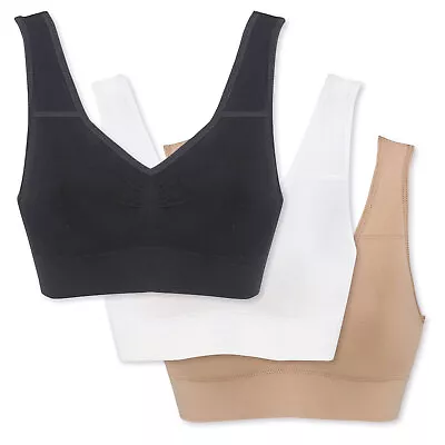 Genie Bra TLC Womens Wireless Bra - Adjustable Seamless Bra 3 Bra Pack • $29.99