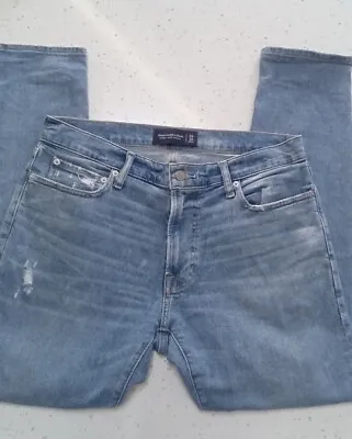 Abercrombie & Fitch Jeans Mens 33x32 Skinny Taper Stretch Distressed  • $9.87