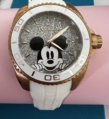 Invicta Disney Women's 38mm Limited Mickey Glitter Dial Rose Gold Watch 27380 • $16