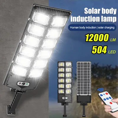 Commercial Solar Street Light Motion Sensor Lamp Dusk To Dawn Road Lamp Outdoor • £22.99