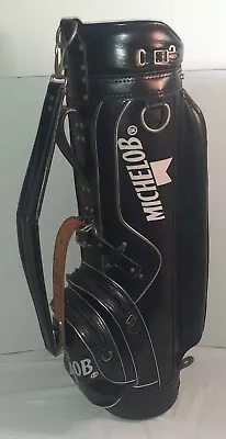 Vintage Michelob Beer Staff Carry Cart Golf Bag 6 Way Dark Blue Quality Made • $74.29