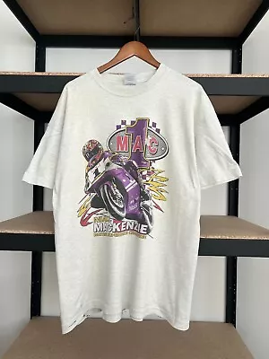 Vintage 90s Niall Mackenzie British Superbike Champion Yamaha MotoGP T-shirt • $60