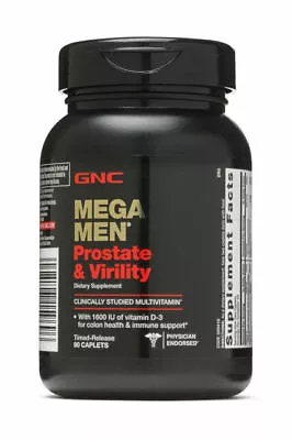 GNC Mega Men Prostate And Virility Multi Vitamins 90 Caplets • $23.99