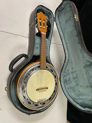 Vintage Mandolin Banjo Tenor 4 String Banjolin With Hard Case • $399.99