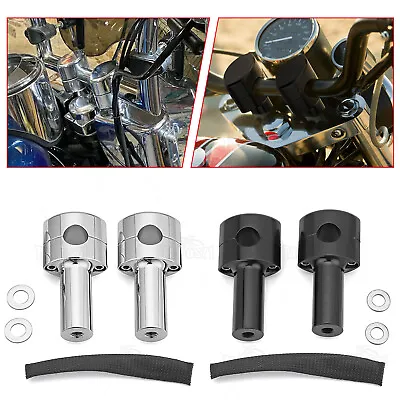 2  4  6  Rise Handlebar Risers 1  Clamp For Harley Softail Sportster Dyna FXDWG • $49.99