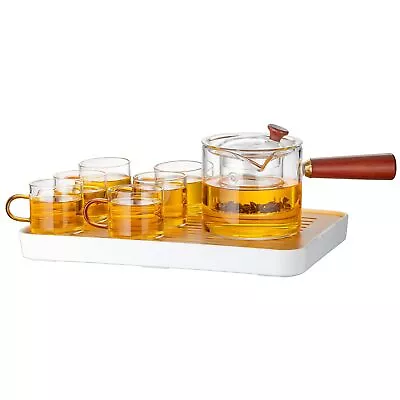 Glass Chinese Kungfu Tea Set Glass Teapot With Infuser Portable Tea Set With ... • $52.66