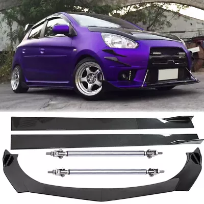 Front Bumper Lip Splitter Spoiler /Side Skirt /Strut Rods For Mitsubishi Mirage • $179.11