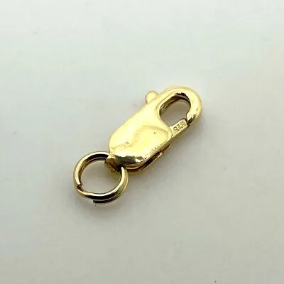 9ct Gold Clasp 11mm Trigger Lobster Claw 5mm Split Ring Jewellery Fastener • £49.99