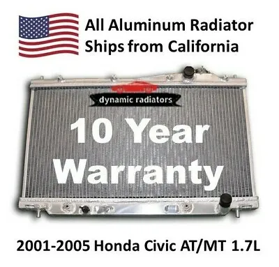 3ROW All Aluminum Radiator 2001-2005 Honda Civic MT/AT 1.7L HPR829-3R11 • $156.99