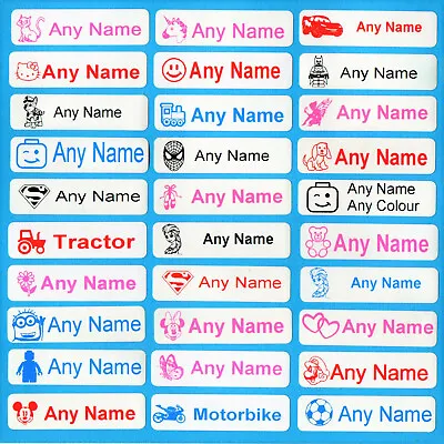 26 Printed Iron-On Name Tags Labels School Clothes Uniform Personalised Custom • £2.95
