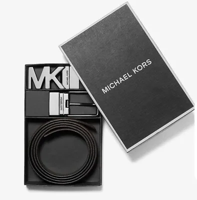 Michael Kors Men's Leather Belt Gift Set - Black/brown • $65