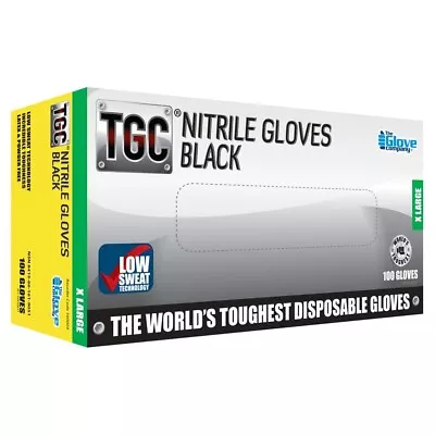 Tgc Workgear Black Nitrile Gloves - 100pk - Extra Large - 160004 • $33