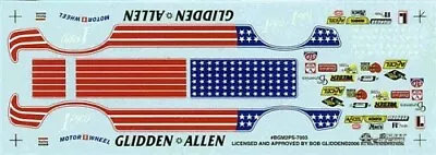 Slixx 7003 Glidden & Allen Mustang II P/S-Bob Glidden Drag Decal • $12.50