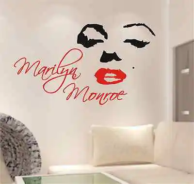 Hand Carving Marilyn Monroe Wall Quote Art Wall Stickers UK RUI105A • £14.27