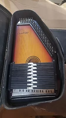 Vintage AUTO HARP CHORDHARP With Case Autoharp Sunburst • $130