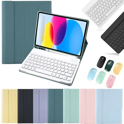 £14.39 • Buy Bluetooth Keyboard Mouse With Flip Case Cover For IPad Air 3/4/5 Pro 7/8/9/10th
