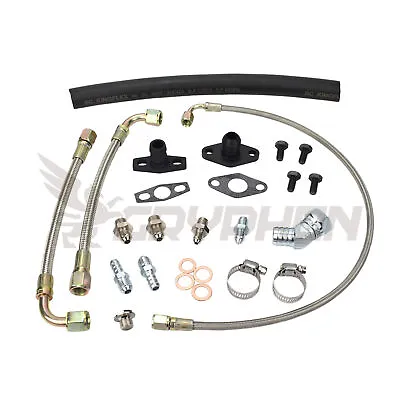 Turbo Oil Water Line Kit For Toyota 1JZ-GTE 2JZ-GTE Garrett G-Series G25 G30 G35 • $111.29