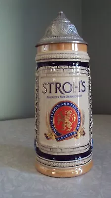 Vintage Gerz Strohs Pewter Lidded Beer Stein Hand Made In West Germany 9  • $28.60
