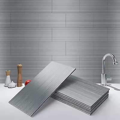 100-Pieces Peel And Stick Stainless Steel Backsplash Self-Adhesive Metal Tiles  • $88.82