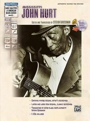 Mississippi John Hurt GTAB Guitar Voice Book & Online Audio  Grossman Stefan • £21.10