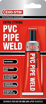 2 X Evo-Stik PVC Pipe Weld Extra Strong Plastic UPVC ABS Adhesive Glue 50ml • £9