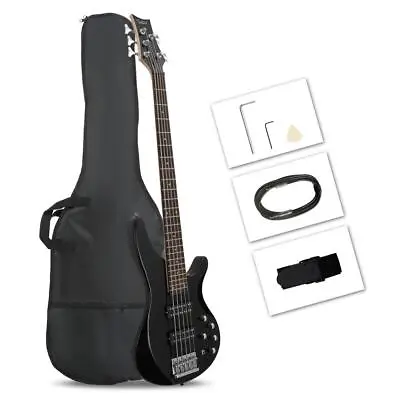Glarry 44  Right Handed Electric Bass Guitar For Beginner School Student Black • $89.99