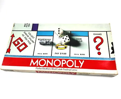 Vintage MONOPOLY Board Game Parker Brothers Original Made In 1970s - Complete • $19.99