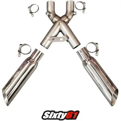 Voodoo Exhaust Hayabusa 2022-2024 Suzuki Dual Shorty Polished X-Pipe • $638.95