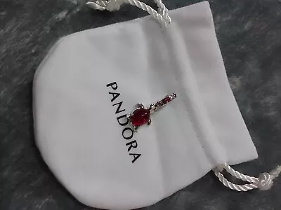Pandora Burgundy Turtle Dangle Charm • £25