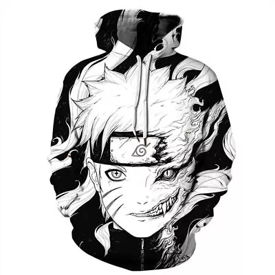 Mens Naruto Hoodie Costume Anime Clothes Sweatshirts Tops Long Sleeve Outwear • $38.09