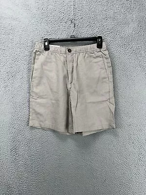 HM Shorts Mens XS Grey Regular Fit Linen Blend Mid-Length Chino Flat Front NEW • $19