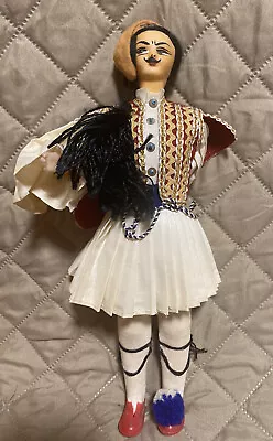 Vintage Grecian Spanish Matador Ethnic Man Cloth And Plastic Doll 12  • $10