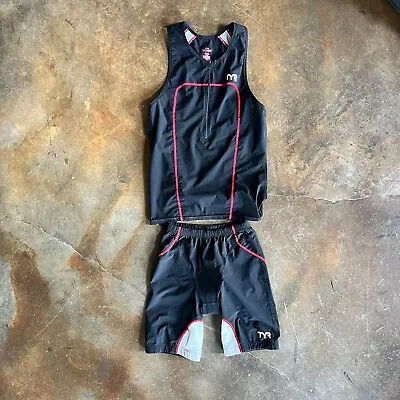 TYR Triathlon Men's Mixed Set Trisuit Top Size L Bottom Size M • $34.99