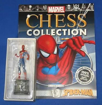Marvel Spider-Man Chess Figure White Knight 2014 Collection Eaglemoss #1 Avenger • $18.74