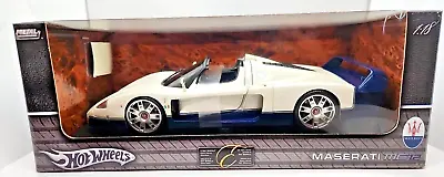 Hot Wheels Maserati MC12 1/18 New Sealed In Box Diecast Model Car White Blue • $600