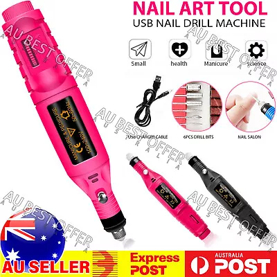 Electric Nail Drill Bits 24File Tool Kit Machine Manicure Art Pen Shaper AUS • $12.97