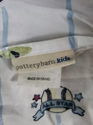 POTTERY BARN KIDS BASEBALL ALL STAR PLAYERS TWIN Flat Sheets Qty 2 • $34.95