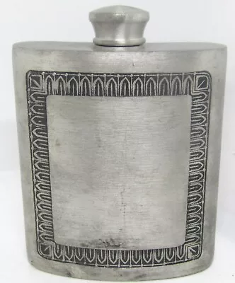 Vtg Selwin Pewter Flask  4 3/8 H Screw On Cap • $16.50