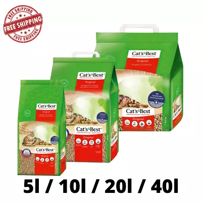 £55.99 • Buy Cat's Best Original Cat Litter Clumping Wood Pellets 100% Compostable Flushable