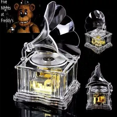 Transparent Phonograph Wind Up Music Box : Five Night's At Freddy's • $65.75