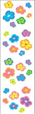 Mrs. Grossman's Stickers - Bitsy Blossoms - Neon Small  Flowers - 4 Strips • $3