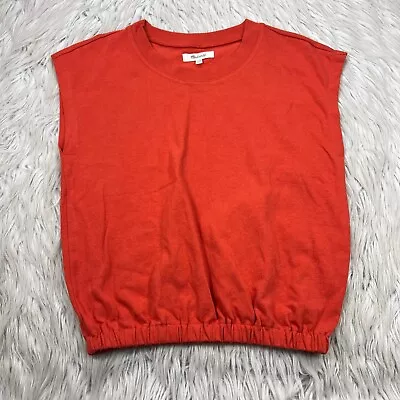 Madewell Women's XXS Orange Banded Muscle Tee 100% Cotton • $19.99