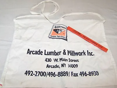 Vintage Carpenters Nail Apron & Pencil Advertising Arcade Lumber Co. NY • $10