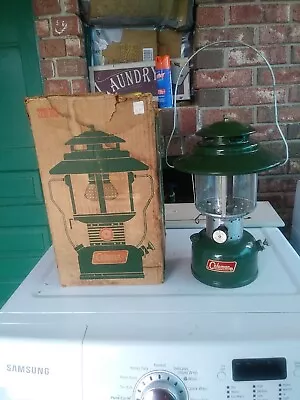 Vintage Coleman 228F195 Lantern Box & Papers Camping Fishing Hunting Light USA • $38.13