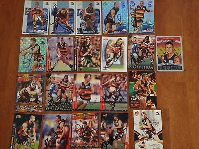 $75 • Buy AFL Adelaide Crows Personally Hand Signed Cards X 21