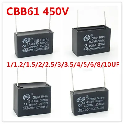 CBB61 450V 1/1.5/2/2.5/3/4.5/5/6/7/8/10/12 UF AC Motor Start Capacitor • $3.09