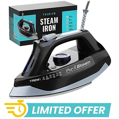 Professional Grade 1700W Steam Iron For Clothes With Rapid Even Heat Curtains • $45.99